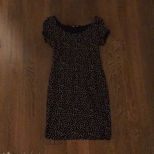 Black with white spots basic dress